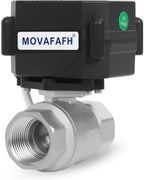 1" Motorized Ball Valve - 9-24V AC/DC Electric Water Valve 2 Wire Auto Return,with Full Port,Stainless Steel, NSF Certified, IP67 by movafaFH