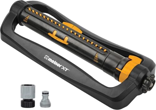 Melnor 65165AMZ XT Turbo Oscillating Sprinkler,4,500 sq. ft.,Quick Connect Bundle,2-Way Adjustable,Black,Yellow,(Pack of 12) by Melnor