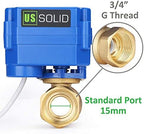 U.S. Solid 3/4" Motorized Ball Valve 85-265V AC Brass Electrical Ball Valve, 2 Wire Auto Return Setup Normally Closed - Image 5