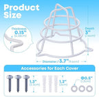 10 Pcs Fire Sprinkler Head Protector - Fire Sprinkler Head Covers Ceiling Used for Flush Mount Sprinkler,Heavy Duty Steel with Rubber-Wrapped,Suit 1/2" and 3/4" Sprinkler, Fire Sprinkler Head Cover - Image 2