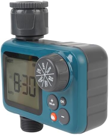Asixxsix Sprinkler Timer, Digital Water Timer with Rain Delay for Garden Hose Irrigation Controller, Programmable Auto Manual Delay Modes, Large LCD Display, IP54 Water Proof - Image 7