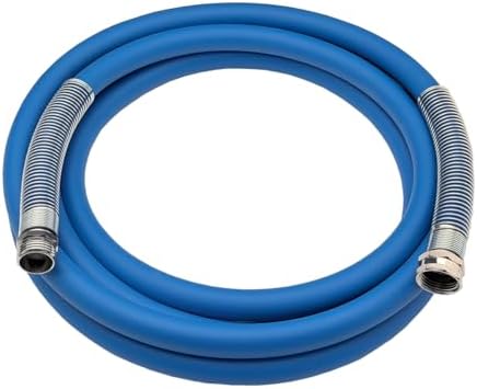 Guitrees 2026 Upgraded Leader Garden Hose 15ft x 5/8", Heavy Duty Short Water Hose, Male to Female Nickel-plated Brass Fittings, Five Layered Braiding, 1000PSI Burst, 300PSI Working (Blue) by Guitrees