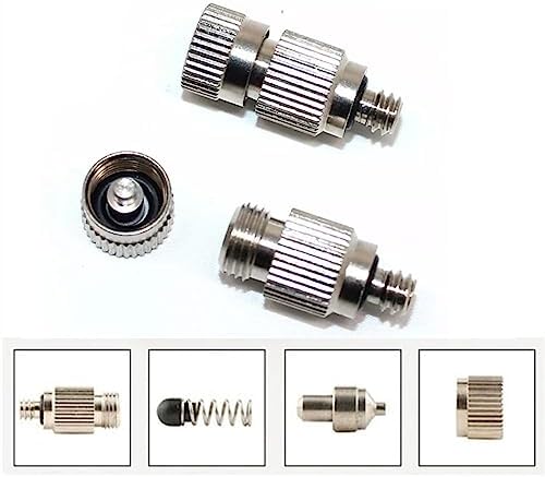 Set of 20 Misting Nozzles Kit for Cooling System with 3/8" Slip-Lock Misting Nozzle Tees, 10/24 UNC High Pressure Mister Nozzles Brass Fogging Spray Head Atomizing Misting Spraye(Size:Orifice: 0.6mm) - Image 2