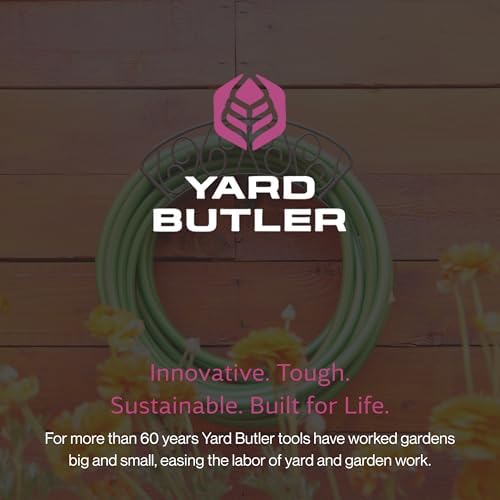 Yard Butler Heavy Duty Wall-Mounted Hose Hanger - Spiral Design, Green - Image 7