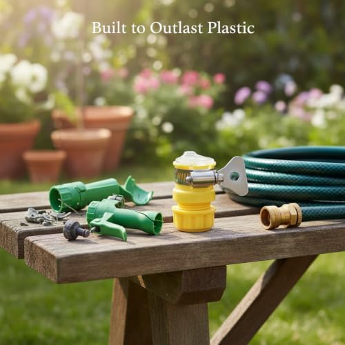 Zinc Alloy Garden Hose Spray Nozzle - Watering Wand with Adjustable Multi-Pattern Head for Outdoor Cleaning & Gardening - Image 3