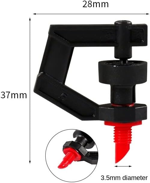 30pcs-500pcs G Type 360° Micro Rotary Nozzle Sprinklers Head Rotating Refraction Sprinkler Atomizing Nozzle Lawn Watering Dripper System Garden Sprayer Atomizer (200pcs) - Image 3
