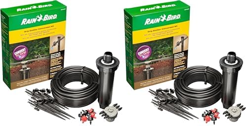 Rain Bird CNV182EMS Drip Irrigation Sprinkler Conversion Kit, 1800 Series Pop-Up to 6 Drip Emitters with 1/4" Tubing (Pack of 2) by RainBird