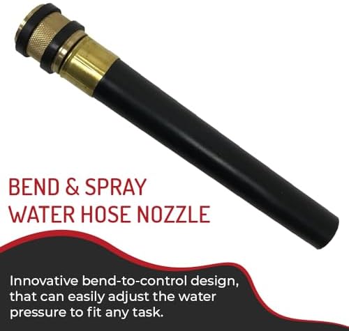 Hi-Tech Adjustable Bend & Spray Water Hose Nozzle – Heavy-Duty, Leak-Proof Nozzles for Car Washing and Lawn Care (4 Pack) - Image 2