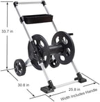 Liberty Garden 304 Explorer Two Wheel Hose Reel Cart, Aluminum, Holds 250-feet of 5/8" Hose, Silver/Black - Image 6