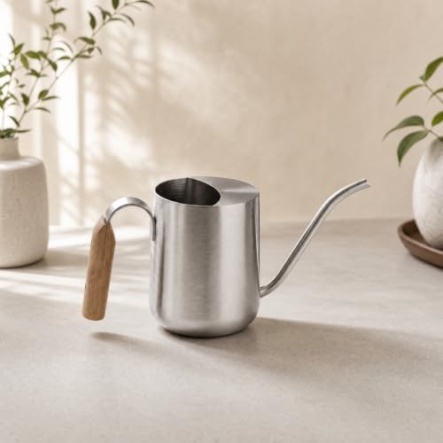 Stainless Steel Watering Can Gooseneck Watering Can Modern for Houseplants, Balconies, Green - Image 5