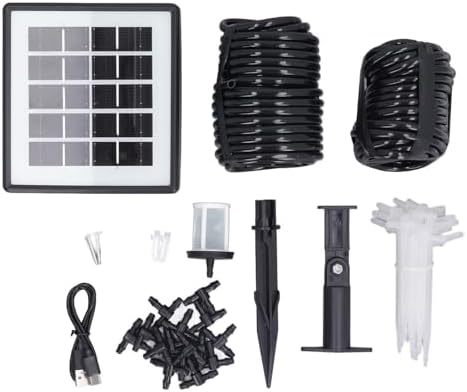 Solar Powered Auto Irrigation Set Solar Drip Irrigation Kit System Programmable with 15 Drippers 15m Hose 1-600s Timer for Garden Lawn Outdoor Plants - Image 6