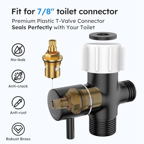 Arofa Black Handheld Bidet Sprayer, Bidet Attachment for Toilet, 2 Pack - Image 5