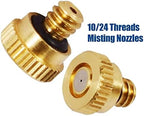 Brass Misting Nozzles for Garden Cooling System 0.012" 10/24 UNC (150 PCS) - Image 3