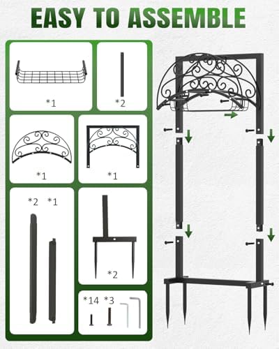 Breeze Touch Garden Hose Holder Freestanding with Basket, Heavy Duty Outdoor Hose Stand, Metal Rack for Yard, Durable Water Hose Storage for outside, Compact Organizer for Garden Use - Image 6