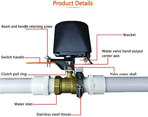 Motorized Smart Valve Actuator (Valve Sold Separately) WiFi & Bluetooth Electric Water Shutoff Controller Robot Automatically, Tuya Smart & Smart Life App Control, Work with Alexa, No Hub Required - Image 4