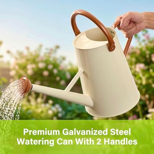 Watering Can for Outdoor&Indoor Plants，1.5 Gallon，Cream White - Image 3