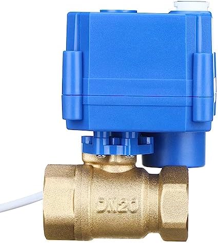 U.S. Solid 3/4 in Brass Motorized Ball Valve, Standard Port, 9-24 V AC/DC, 3-Wire Latching Self-Hold, Manual Override, Position Indicator - Image 6