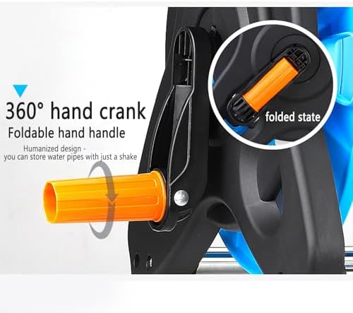 Portable Hose Cart, Wall-Mounted Garden Hose Reels High Pressure Water Gun with Thickened Hose and 360° Foldable Hand Handle, Leak-Proof Design for Cleaning, Irrigation, Car Wash - Image 4
