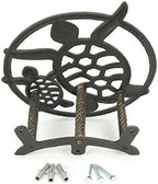 Zeckos Sea Turtle Garden Hose Holder, 12.25 Inch Diameter Bronze Cast Iron - Image 5