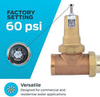 Cash Acme EB45 Pressure Regulating Valve, Single Union, 1-1/2 Inch NPT Female x NPT Female, Metal Top, 60 PSI, PVA41M-SUTH-60 - Image 3