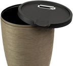 Newport 50‑Gallon Flat‑Back Rain Barrel with Stand & Planter Bundle – Sandstone | Removable Lid, UV-Stabilized Outdoor Water Storage - Image 6