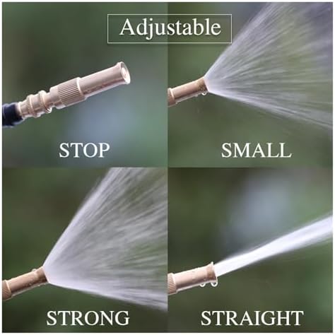 2 pcs Adjustable Brass Nozzle 1/2 3/4 Garden Hose Copper Adapter Quick Water Connector(O) - Image 7