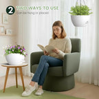3 Pack 10 Hanging Flower Pots with Chains Self Watering Plastic Planters for Indoor Outdoor Plants, Sturdy Triangular Iron Chain Design for Garden PorchPlastic Hanging Flower pots (3, White) - Image 4