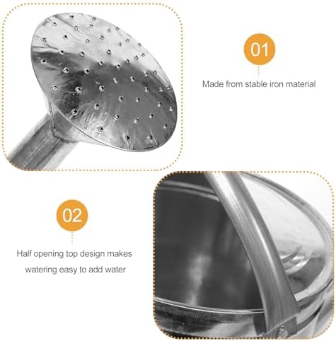 Iron Watering Can with Spray Nozzle 5l Thickened Stainless Steel Watering Pot for Indoor Plants and Garden Use, Long Spout Plant Mister for Flowers and Succulents Style - Image 7