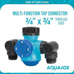 Aqua Joe SJI-MFGA2 Multi-Function Outdoor Faucet and Dual Garden Hose Tap Connecter - Image 5