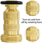 2X Fire Hose Nozzle 1-1/2 Inch NPSH/NPT Fire Hose Nozzle 100 Psi 75 Gpm Brass Fire Equipment Jet Fog Sprays Nozzle - Image 4
