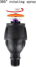 Automatic Lawn Water Sprinkler 360 Rotating Sprinkler Ground Plug Garden Sprinkler with Tube,360 Degree Rotating Sprinkler System, Leak Free Design, Hose Easy to Connect wyqdp240312(Color:,Size:25M) - Image 2