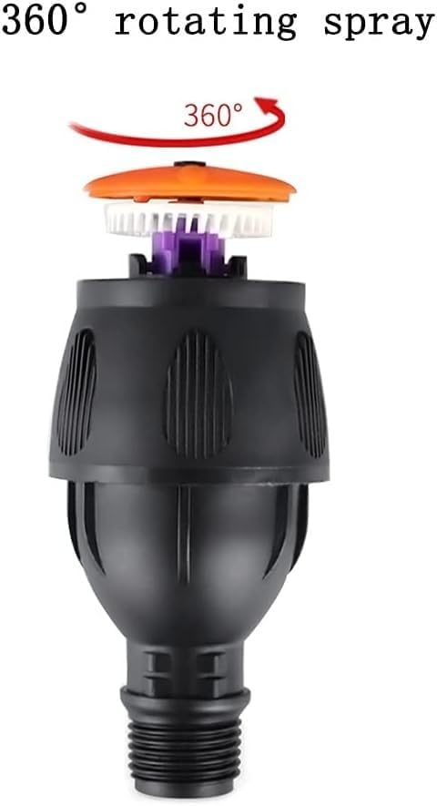 Automatic Lawn Water Sprinkler 360 Rotating Sprinkler Ground Plug Garden Sprinkler with Tube,360 Degree Rotating Sprinkler System, Leak Free Design, Hose Easy to Connect wyqdp240312(Color:,Size:25M) - Image 2