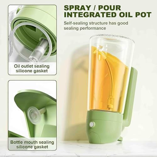 Continuous Spray Bottle 300ml – Fine Mist Plastic Mister for Plants, Hair & Cleaning, Refillable Reusable Spray Bottle with Modern Ergonomic Design (Green) - Image 6