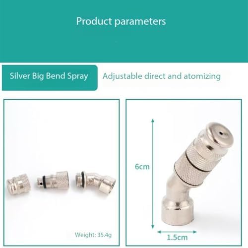 Adjustable Garden Hose Nozzle Sprayer, Elbow and Straight for Easy Watering Extended Elbow Nozzle 2pc - Image 6