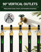 5-Way Garden Hose Splitter, Heavy-Duty Brass, 3/4" GHT, Black - Image 4