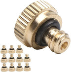 SUPVOX 36pcs Brass Misting Nozzle Outdoor Cooling System Misting Fan for Garden Hose by SUPVOX