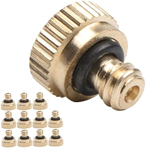SUPVOX 36pcs Brass Misting Nozzle Outdoor Cooling System Misting Fan for Garden Hose by SUPVOX