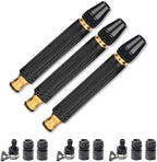 Heavy Duty Adjustable Twist Nozzle, High Pressure Power Washer Spray Nozzle for Garden Hose, Leak‑Proof Jet Sprayer for Car Washing, Driveway, Patio, Outdoor Cleaning (3PCS) by Unknown
