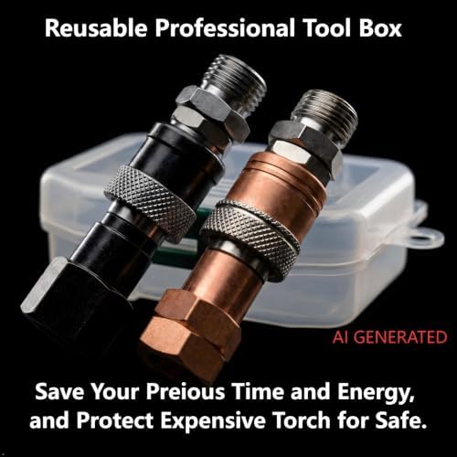 Oxy Acetylene Torch Quick Connects Fittings| Fit 9/16"-18 B Fittings - Image 2