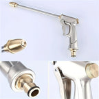 Garden Sprayer High Pressure Water Hose Nozzle Adjustable Spray Gun for Watering Plant 4-Point Water PipeJoint, Universal Joint(Gold) - Image 2