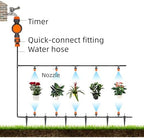 Automatic Water Timer with Hose Sprinkler, Outdoor Garden Drip Irrigation System, Mechanical Watering Controller for Potted Plants (3-Outlet Timer) - Image 3