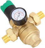 Water Pressure Regulator, 40 Microns Filter Drinking Water Pressure Regulator with Meter, Brass for Homes, Gardens, Buildings & Factories (3/4 inch (DN20)) - Image 2