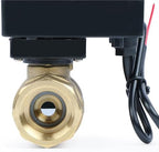 U.S. Solid Motorized Ball Valve- 3/4" Brass Ball Valve with Full Port, 9-36V AC/DC, 2 Wire Auto Return Setup, Normally Closed (N/C) - Image 5