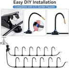 Drip Irrigation System 100FT 1/4" (17PCS Nozzles) for Garden, 83 PCS Leak-Proof Garden Watering System, 360° Adjustable Automatic Plant Water Kit for Raised Beds, Greenhouse, Lawn, Patio, Yard - Image 2