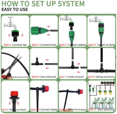Ship Accessories 5-60M Plant Watering Set Watering Kits Adjustable Drippers for Irrigation Micro Garden Watering System Irrigation Accessories(40M45Pcs) - Image 6