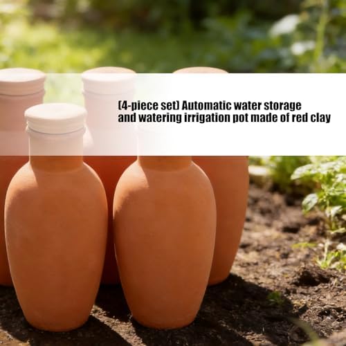 4 Pcs Self Watering Globes, Clay Plant Irrigation Stakes - Image 5