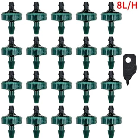 Garden Supplies 20X Garden 2L 4L 8L Pressure Compensating Emitter Dripper 1/4'' Self-Cleaning Drip Irrigation Water Regulator 4/7mm Nozzle(B-4L-50pcs) - Image 5