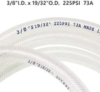 EASTRANS 3/8" ID x 100ft High Pressure Braided Tubing Clear Vinyl Hose - Image 5