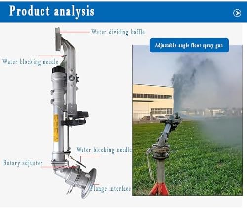 Impact Water Sprinkler for Farms Orchards, Metal Farm Lawn Sprinkler Spray Gun, 360 Rotary Large Area Watering Spray - Image 6