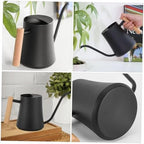 Watering Can and Wooden Handle with Long Spout Vintage Stainless Steel - Image 7